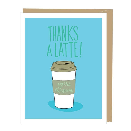 Greeting Card - Thanks A Latte