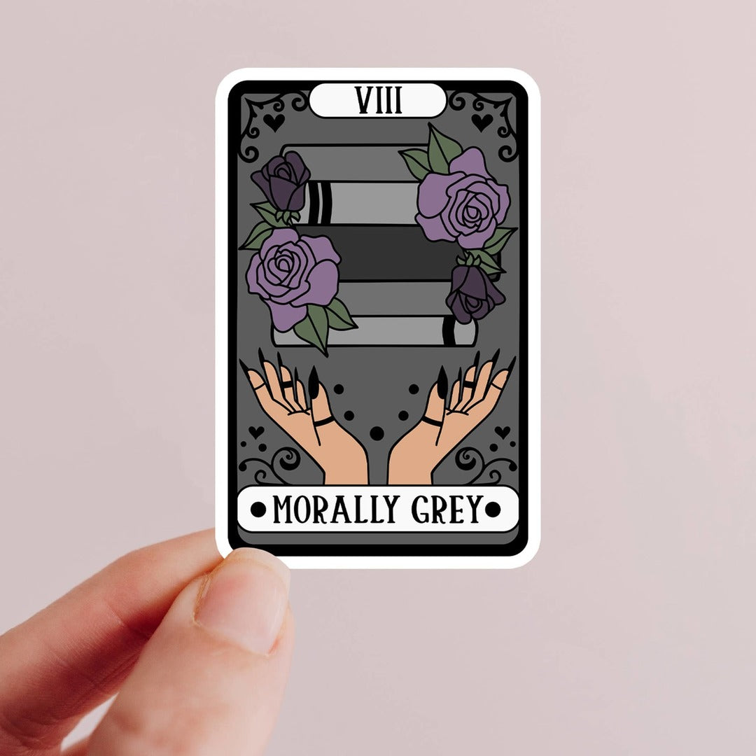 Sticker - Morally Grey Tarot Card