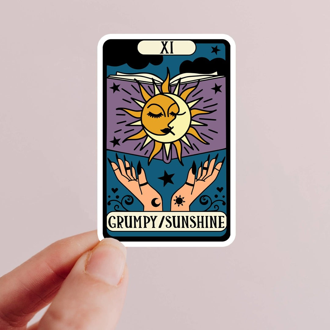Sticker - Grumpy/Sunshine Tarot Card
