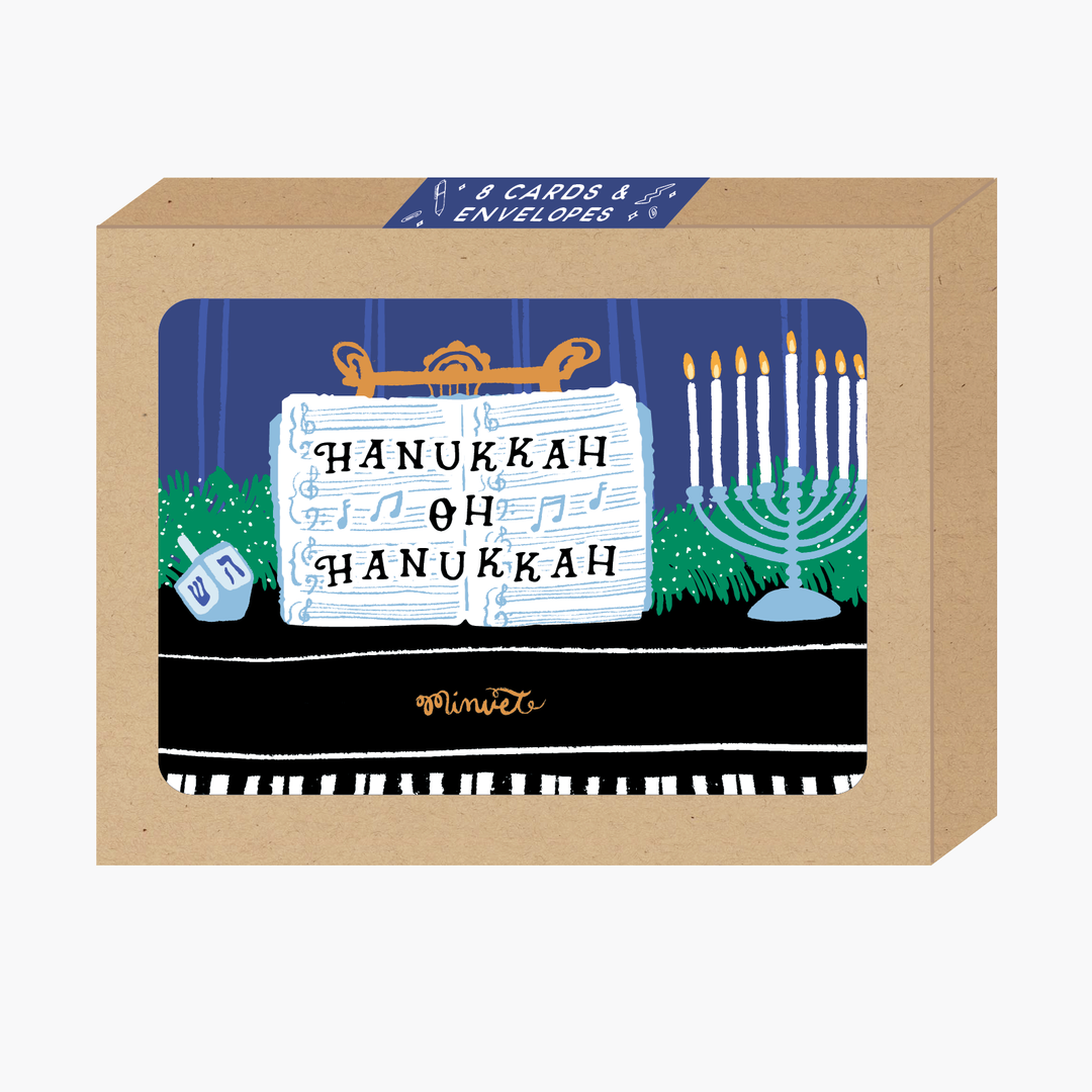 Greeting Card - Hanukkah Piano (Boxed)