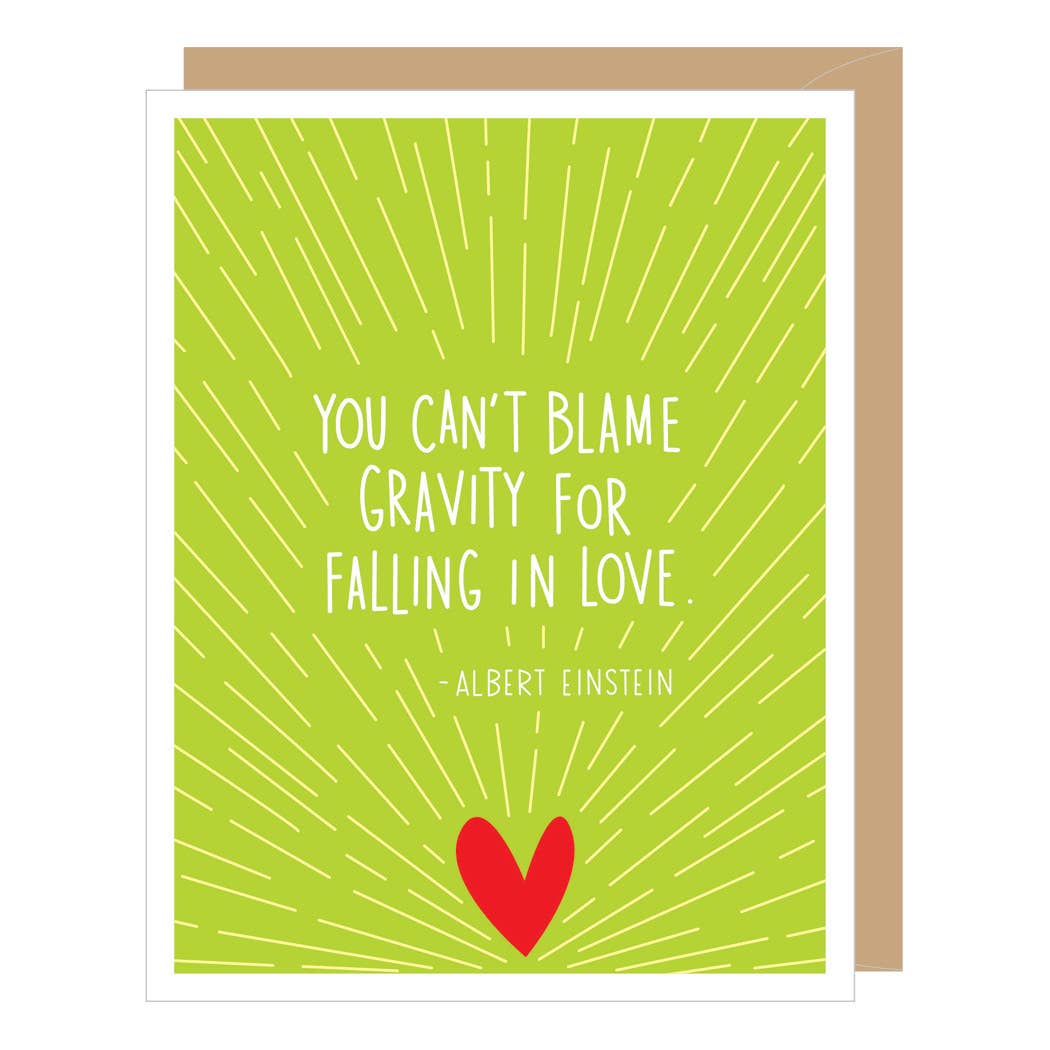 Greeting Card - Albert Einstein Gravity Quote