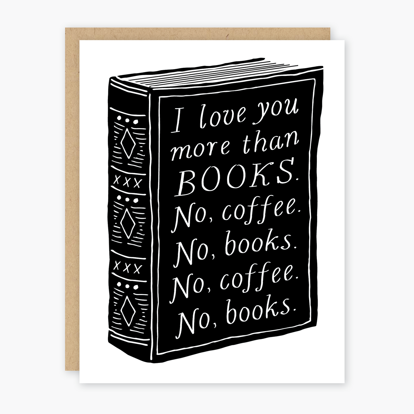 Greeting Card - Books & Coffee